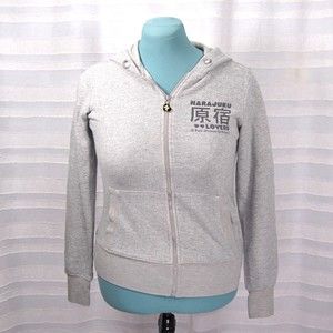 Harajuku Lovers Heather Gray Super Rainbow Hoodie - S - Gwen Stefani